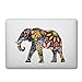 iCasso Animal Removable Vinyl Decal Sticker Skin for Apple Macbook Pro 11/13/15 inch Apple Macbook Air 11/12/13 inch Unibody 13 Inch Laptop -Colorful Elephant