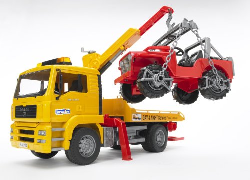 Bruder Man Tga Tow Truck With Cross Country Vehicle