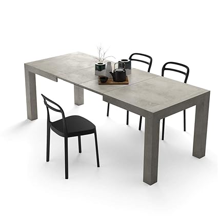 Mobili Fiver Tavolo Allungabile Moderno Iacopo Cemento 140 X 90 X 77 Cm Nobilitato Made In Italy Disponibile In Vari Colori