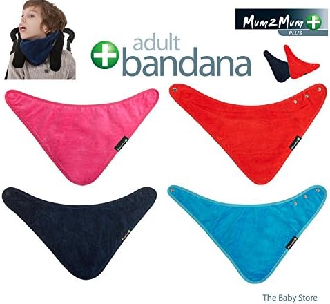 Mum2Mum Plus Special Needs Adult Bandana Bib in Cerise, Pink, XL - Image 4