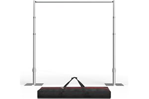 EMART Pipe and Drape Backdrop Stand Kit, Background Holder Heavy Duty 10ftx10ft, Adjustable Metal Frame for Wedding Birthday 