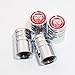 US85 Red Jaguar Logo Emblem Auto Car Wheel Tire Air Valve Caps Stem Cover Cover Accessories Decoration Birthday Gift (Silver Chrome)