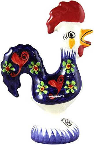 Hand Painted Vintage Traditional Portuguese Ceramic Good Luck Rooster #710