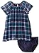 Nautica Girls' Printed Plaid Chiffon Dress