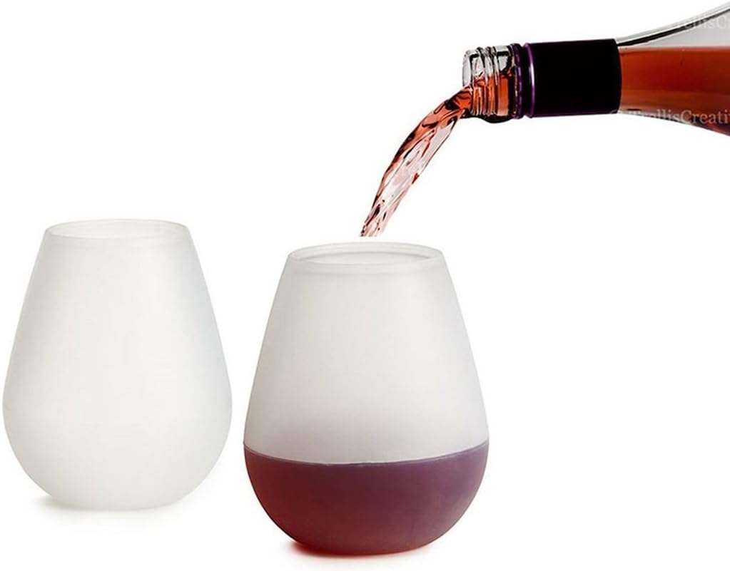 Silicone Wine Glasses, Improved Quality, Unbreakable, Shatterproof