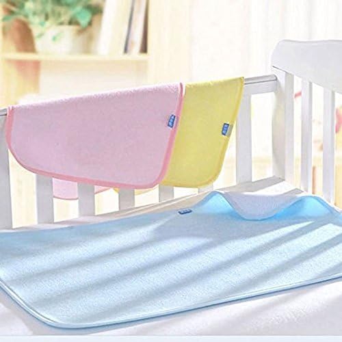 CdyBox Kid Baby Bamboo Fiber Waterproof Diaper Changing Pad in Vibrant Color for Home and Travel S M L (L, Blue)