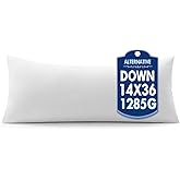MIULEE 14x36 Synthetic Down Alternative Pillow Insert Decorative Throw Pillow 14 x 36 Inch Body Bed Sleeping Ultra Soft Fluffy Form for Sofa Couch Bed