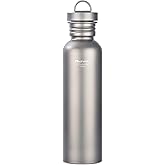 photway 25oz Titanium Water Bottle, Ultralight Single Wall Titanium Flask for Boiling Water, Leakproof Sports Bottle for Camping, Hiking, Cycling & Outdoor Use