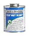 Weldon 10167 Aqua Blue 725 Medium-Bodied Wet 'R Dry PVC Professional Industrial-Grade Cement Extremely Fast-Setting Low-Voc, 1/2 Pint, Aqua Blue