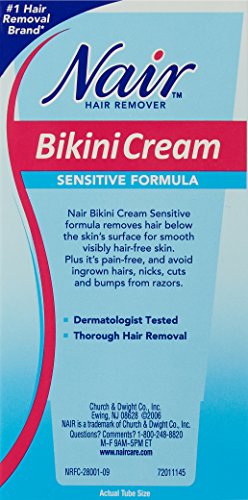 NAIR HAIR REMOVER BIKINI CREAM SENSITIVE 1.7 OUNCE (50ML) (2 PACK)