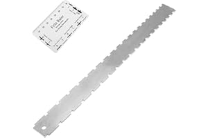 QOOWFEANIG Guitar Neck Notched Straight Edge with String Action Ruler Gauge-Precision Luthier Tool for Gibson 24.75" & Fender
