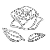Whitelotous Cutting Dies Stencil Metal Mould for DIY Scrapbook Album Paper Card (Rose)
