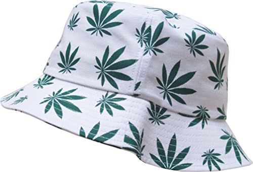 The "Original Mary-J" Print Bucket Hats by KBETHOS,(022) Mary J - White,One Size (Medium to Large)