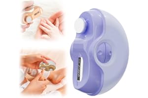 EPJJI 2 in 1 Electric Polishing Automatic Nail Clippers, 2025 New Electric Nail Clipper Nail Trimmer with 2 Adjustable Speeds, Fingernail & Toenail Clippers for Seniors, Kids, Adults (Purple)