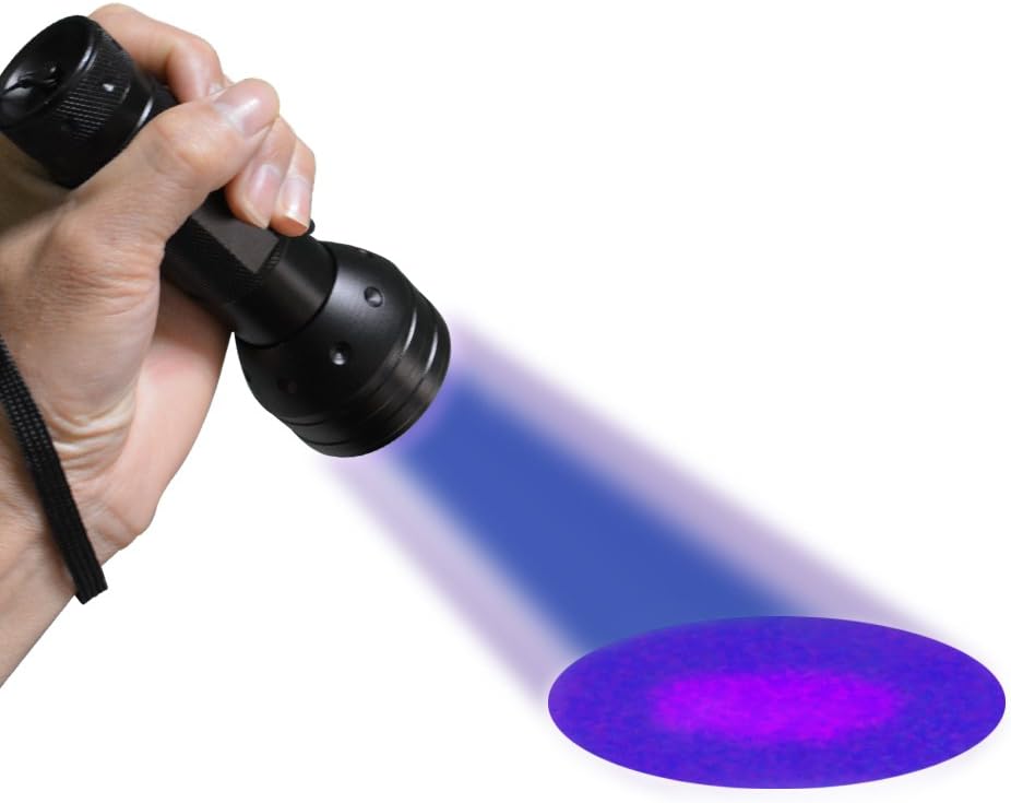 ASSEM® 395 nM 51 UV Ultraviolet LED flashlight Blacklight 3 AA Battery