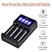 AA Battery Charger AAA Battery Charger 4 Bay, Pickle Power Ni-MH AA & AAA Charger with USB Port 5V for Rechargeable Batteries, Featured Smart LCD Display Auto-Detect Function, Over-Charge Protection