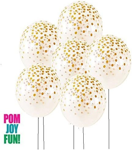Gold Confetti Balloons 11", Sets of Gold Confetti Balloons, Gold Metallic Confetti Balloons, Gold Wedding Balloons