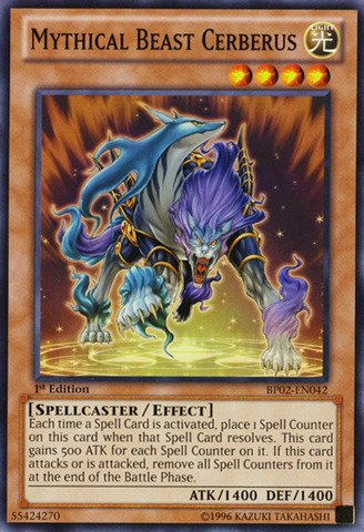 Yu-Gi-Oh! - Mythical Beast Cerberus (BP02-EN042) - Battle Pack 2: War of the Giants - 1st Edition - Common