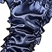 CHICTRY Men's Stain Ruffle Frilly Low Rise Thong Underwear Sissy Pouch Crossdres Panties Navy Blue X-Large(Waist31.0-56.0
