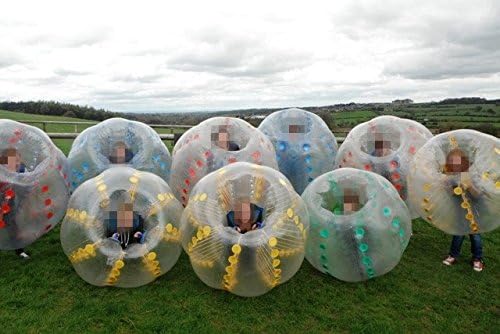 AmazingsportsTM 9 Balls Bubble Soccer Balls Suit dia 5' 1.5m For Adults 3 Yellow 3 Red 2 Blue 1 Green PVC Bumper Balls(1.2m 1.7m available)
