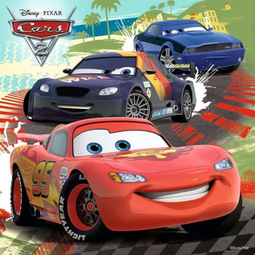 Ravensburger - Disney Cars: Worldwide Racing Fun - 49 Piece Jigsaw Puzzle 3 Pack Set - Lightning McQueen and More - Larger Pieces - Premium Quality - Ideal Gift - Screen-Free Fun - Children Age 5+