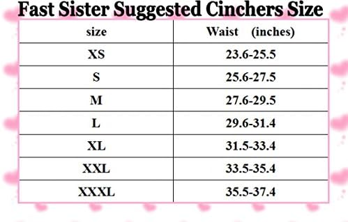 Fast Sister Women's Waist Trainer Corset Workout Beauty Classic Latex Waist Cincher Red L
