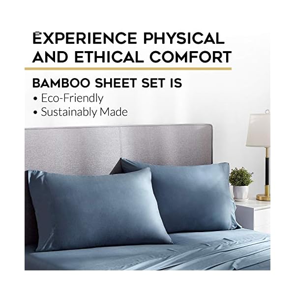 YnM Cooling Bed Sheet Set with 100 Percent Rayon Derived from Bamboo