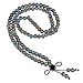 JDZ Amulets Tibetan Buddhist Vintage Style 108 Blue Porcelain Prayer Beads Wrist Meditation Mala Bracelet LS078