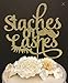 Staches or Lashes Cake Topper