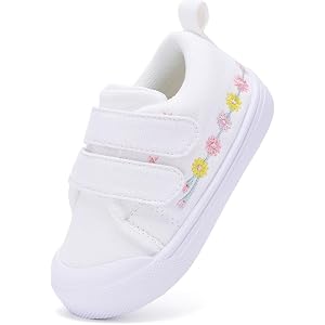 BMCiTYBM Toddler Baby Canvas Shoes Boys Girls First Walking Sneakers | Non-Slip, Soft Rubber Sole, High Top, Lightweight, Hoo