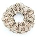 GG Logo Elastic Hair Scrunchies - Designer Style GG Cloth Hair Ties for Girls - Vintage Letter Embroidery Hair Bands for Women - 3Pcs of Pack (GG Letter Style)