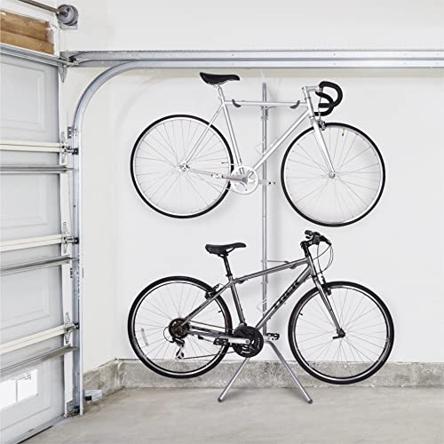 Delta Cycle Two Bike Gravity Pole Stand Garage, 2 Bike Storage Rack, No