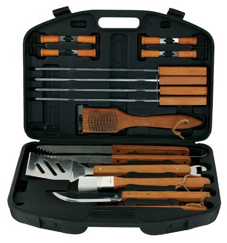 Mr. Bar-B-Q 94001X 18-Piece Stainless-Steel Barbecue Set With Storage Case, 2 Sets