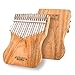GECKO Kalimba 17 Keys Thumb Piano Full solid Camphor wood,with Instruction and Tune Hammer, Portable Thumb Piano Mbira Sanza K17CAP