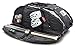 No Error Sports Dinger Baseball Bat Bag with Wheels - Spacious 15 pocket baseball gear bag - Fits 4 Bats, Helmets, Cleats, Gloves - Hangs on Fence (Black)