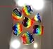 Rainbow Dice, Polyhedral DND Dice Sets for Dungeons and Dragons Role Playing Game Including Soft Dice Pouch (Rainbow Opaque)