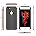 iPhone 7 Case, VANSIN 2 in 1 Ultra Thin and Slim TPU Shockproof Protective Case Coated Carbon Fiber Finish Surface with PC Hard Frame for Apple iPhone 7 (4.7'')(2016) - (Rose Gold)