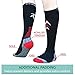 Compression Socks (Cushioned, Graduated Compression, Unisex for Men and Women) (One Pair) (Black) (US Men: 8-11 / US Women: 9-12)