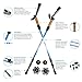 Taalo Trekking Poles / Walking Sticks - Aircraft Grade Aluminum With Anti-shock & Quick Lock Technology - Includes Natural Cork Grips and Air Ventilated Extra Padded Straps (1 Pair) (Blue / Silver)