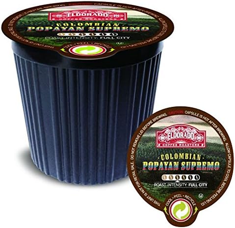Coffee Pods by Eldorado Coffee Roasters - Colombian Popayan Supremo K Cups For Keurig Home Brewers - 12 Single Serve Capsules