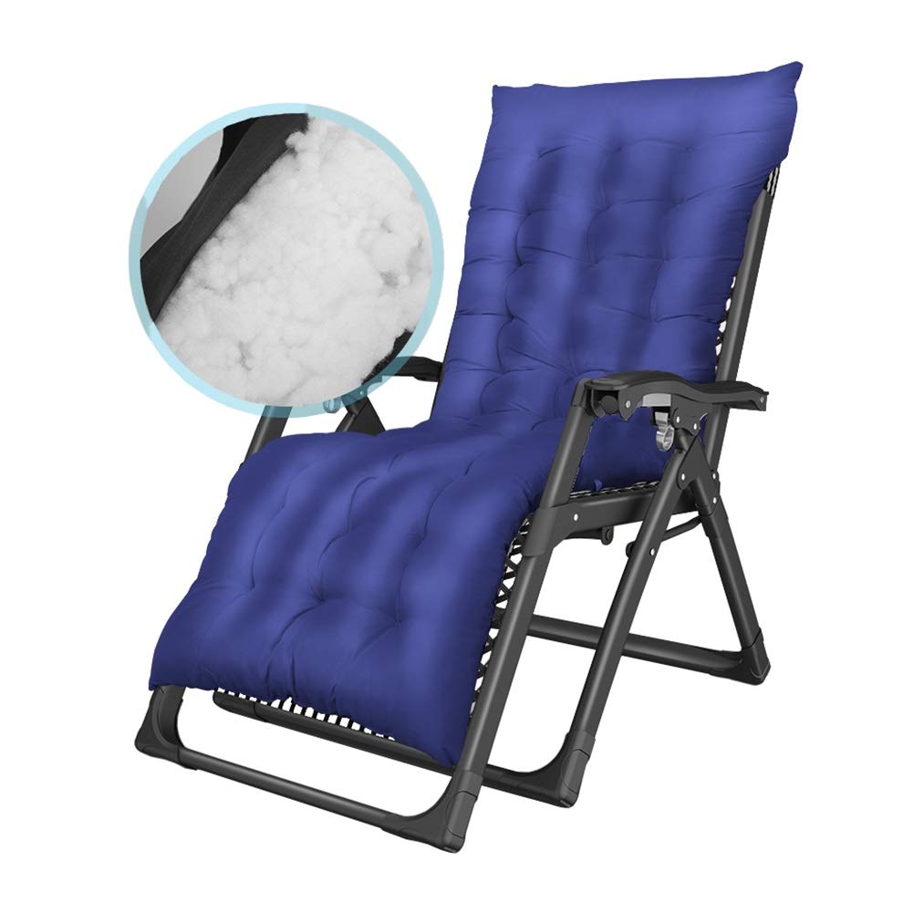 ラウンジチェア 日本産 シアンリクライニングw 快適なパッド入りコットンパッド ヘッド ランバーサポートパッド付きゼロ重力ラウンジチェア サポート0kg バルコニー オフィス用 B07s6dd46y
