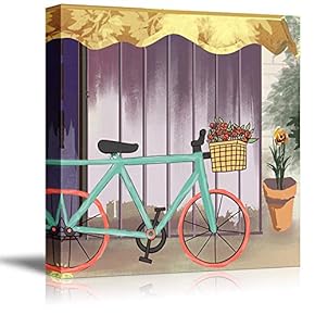 Elegant Composition Painting Bike Artwork for Home Framed That