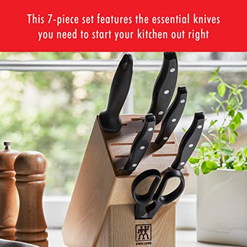 ZWILLING Twin Signature 7Piece German Knife Set with Block, Razor