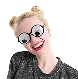 Googly Eyes Glasses – Plastic Round Party Favors, Novelty Shades, Party Toys, Funny Costume Glasses Accessories for Kids & Adults