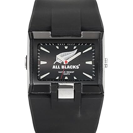 ALL BLACKS Herren Analog Quarz Uhr mit Plastik Armband 680176