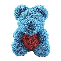 fanmaosdf Teddy Bear Rose Love Heart Foam Rose Flower Lovely Bear Valentine