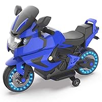 HOVER HEART Kids Electric Power Motorcycle 6V Ride On Bike Blue