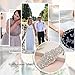 QueenDream Silver Crystal Sashes for Wedding Silver Wedding Bridal Belt Braided Rhinestone Sash