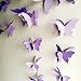 YCT 3D Butterfly Decorative Garland -110 inch Long, a Set of 2. (Purple)