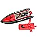 SZJJX RC Boat Remote Control Racing Boat High Speed Electric 4 Channels for Pools, Lakes and Outdoor Adventure JX802 Blue (Red)